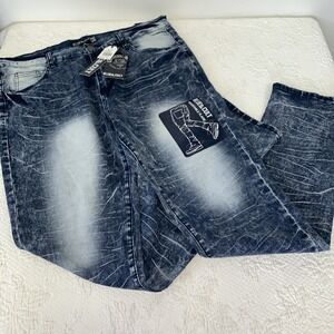 Blue Cult Tech Denim Men's Jeans‎ 36 Waist Adjustable Flare Skate Baked Wash